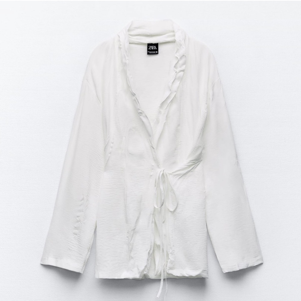 Zara creased kimono with ties